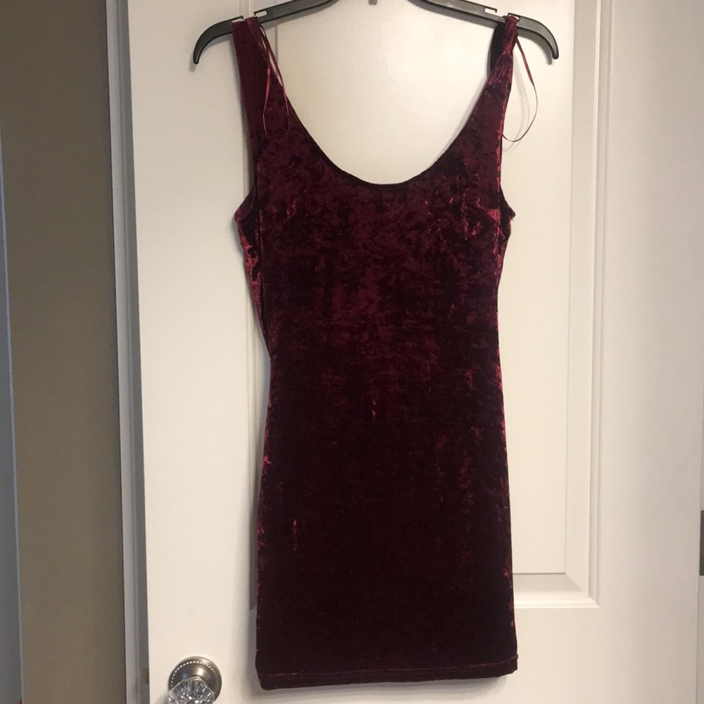 Velvet red dress